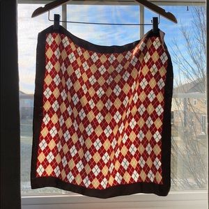 1950’s Vintage mixed plaid poly silk scarf